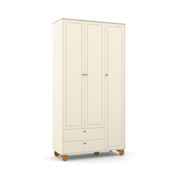 MB. 71267 ROUPEIRO 3 PTS ZUPY SM LAQUEADO OFF WHITE/ECO WOOD MATIC 
