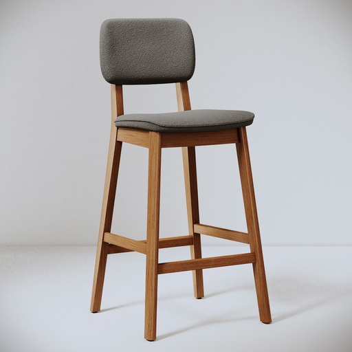 [00487] MB. 00487 BANQUETA CLASSIC BOUCLE CINZA/NATURE IMCAL