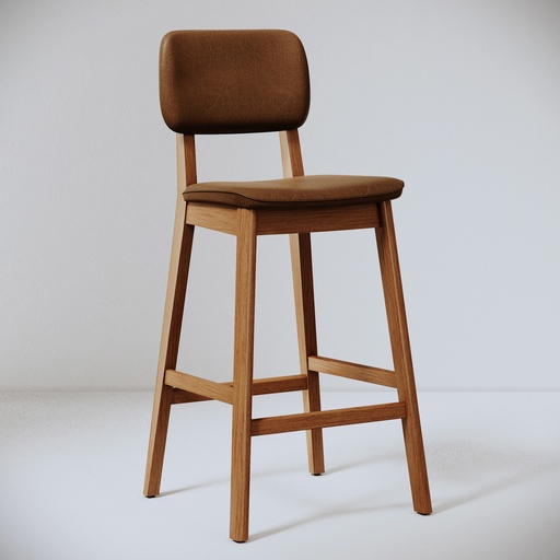 [00488] MB. 00488 BANQUETA CLASSIC FACTO MARROM/NATURE IMCAL