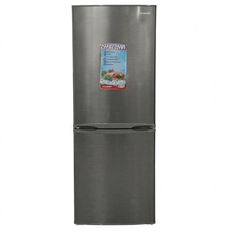 [SJBH400HS2] SJBH400HS2 REFRIGERATEUR COMBI 400L - PORTE REVERSIBLE - INOX SILVER - DEFROST SHARP