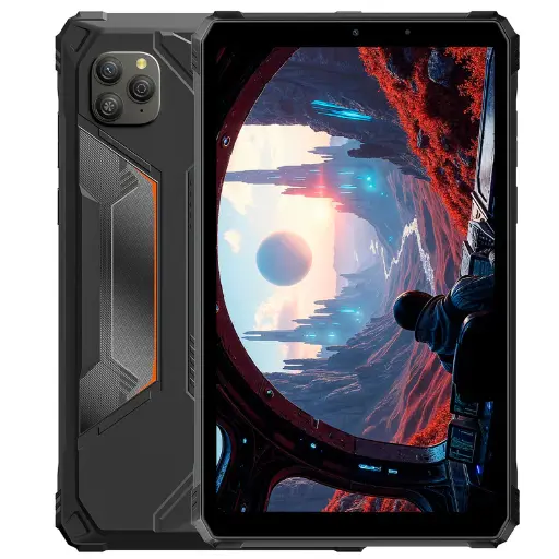 [BLACKVIEW ACTIVE 5] TABLETTE BLACKVIEW ACTIVE 5 T615 , 8.68" HD+IPS 800X1340 90 HZ , 8GB/128GB , ANDROID 15 , CAMERA 13MP / 16MP , BATTERY 6600mAh , HAND STRAP , PASSIVE CAPACITIVE PEN NOIR / ORANGE QUB 