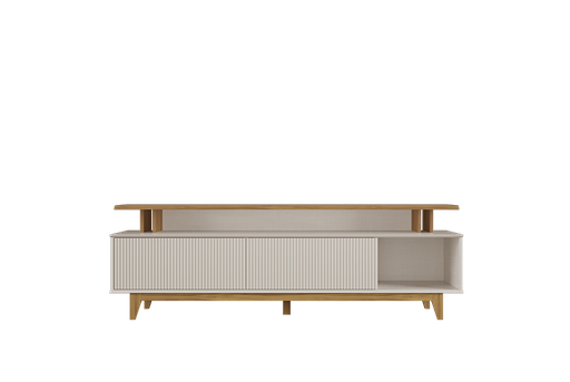 [NT1385/275] MB. NT1385/275 TV STAND NT 1385 MADE IN MDP OFF WHITE TX / FREIJO TREND NOTAVEL