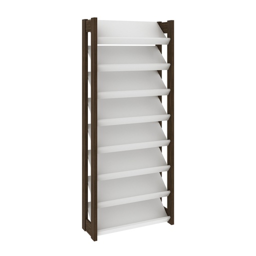 [AZ1006 0001] MB. AZ1006 0001 SHOE RACK WHITE/WALNUT TECNOMOBILI 