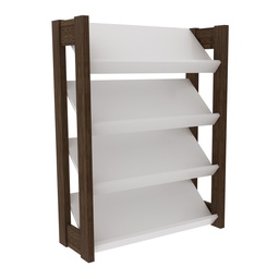 MB. AZ1025 0001 SHOE RACK WHITE/WALNUT TECNOMOBILI 